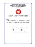 Nâng cao năng lực cạnh tranh của hàng dệt may Việt Nam vào thị trường Hoa Kỳ