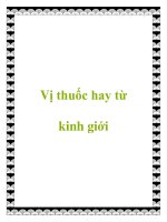 Vị thuốc hay từ kinh giới pptx