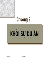 chương 2 quản trị dựa án:  khởi sự một dự án đầu tư