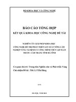 Nghiên cứu giải pháp khoa học công nghệ hỗ trợ phát triển sản xuất nông lâm nghiệp vùng tái định cư công trình thủy lợi ngân trươi   cẩm trang tỉnh hà tĩnh