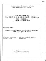 Nghiên cứu tận dụng phế phẩm nông nghiệp làm vật liệu xây dựng  vũ thị bách
