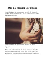 Quy luật thời gian và sức khỏe pot