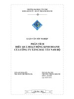 phân tích hiệu quả hoạt động kinh doanh công ty xăng dầu tây nam bộ