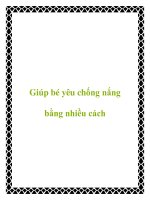 Giúp bé yêu chống nắng bằng nhiều cách potx