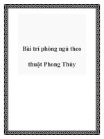 Bài trí phòng ngủ theo thuật Phong Thủy pptx