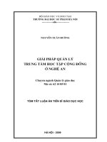 Giải pháp quản lý trung tâm học tập cộng đồng ở Nghệ An