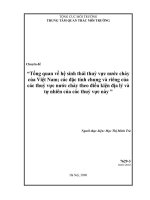 Nghiên cứu cơ sở khoa học và thực tiễn nhằm xây dựng, thử nghiệm bộ chỉ thị sinh học phục vụ quan trắc môi trường các lưu vực sông của việt nam   áp dụng thử nghiệm cho lưu vực sông nhuệ   đáy   tổng quan về hệ sinh thái thủy