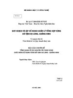 Quy hoạch và lập kế hoạch quản lý tổng hợp vùng bờ vịnh hạ long, quảng ninh  tổng quan về các nguyên tắc phân vùng chức năng sử dụng vùng bờ vịnh hạ long