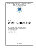 đề tài chính sách cổ tức