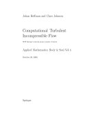 computational turbulent incompressible flow applied mathematics