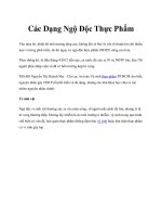 Các Dạng Ngộ Độc Thực Phẩm potx