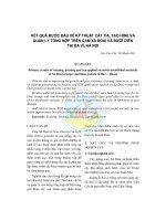 KẾT QUẢ BƯỚC ĐẦU VỀ KỸ THUẬT CẮT TỈA, TẠO HÌNH VÀ QUẢN LÝ TỔNG HỢP TRÊN CAM XÃ ĐOÀI VÀ BƯỞI DIỄN TẠI BA VÌ, HÀ NỘI potx