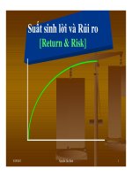 Suất sinh lời và Rủi ro [Return & Risk] potx