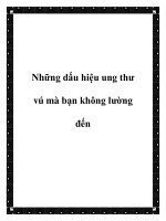 Những dấu hiệu ung thư vú mà bạn không lường đến ppt