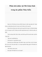 Phân tích nhân vật Mã Giám Sinh trong tác phẩm Thúy Kiều ppt