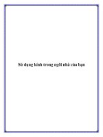 Sử dụng kính trong ngôi nhà của bạn pptx