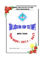 Tài liệu ôn thi tốt nghiệp PTTH môn Toán