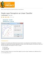 single layer perceptron as linear classifier - codeproject