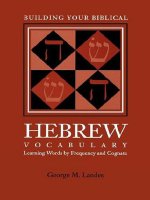  building your biblical hebrew vocabulary