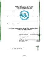 ĐỀ TÀI: MÂU THUẪN TRONG KÊNH PHÂN PHỐI CỦA CÔNG TY TNHH DƯỢC PHẨM GIA PHÚ ppt