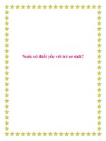 Nước có thiết yếu với trẻ sơ sinh?. pptx