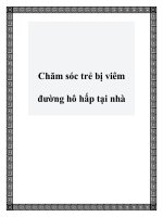 Chăm sóc trẻ bị viêm đường hô hấp tại nhà pdf