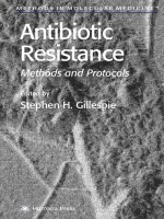 antibiotic resistance, methods and protocols