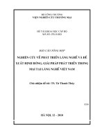 Nghiên cứu về phát triển làng nghề và đề xuất định hướng giải pháp phát triển thương mại làng nghề việt nam
