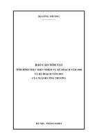 BÁO CÁO TÓM TẮT TÌNH HÌNH THỰC HIỆN NHIỆM VỤ KẾ HOẠCH NĂM 2010 VÀ KẾ HOẠCH NĂM 2011 CỦA NGÀNH CÔNG THƯƠNG pot
