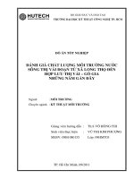 Khóa luận : Đánh giá chất lượng môi trường nước sông thị vải đoạn từ xã long thọ đến hợp lưu thị vải   gò gia những năm gần đây
