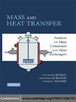 mass and heat transfer analysis of mass contactors and heat exchangers (cambridge series in chemical engineering)
