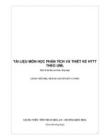 Giáo án - Bài giảng học tập công nghệ thông tin: Phân tích thiết kế hệ thống ngôn ngữ UML