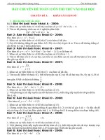 Chuyên đề toán 12 ôn thi thử vào đại học