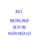 bài giảng quản trị nguồn nhân lực bài 2 - ts phạm phi yên