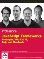 wrox press professional javascript frameworks, prototype yui ext js dojo and mootools (2009)