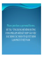 ỨNG DỤNG MÔ HÌNH ĐƯỜNG CONG PHILLIPS MỚI KẾT HỢP VÀO VIỆC XÁC ĐỊNH CÁC NHÂN TỐ QUYẾT ĐỊNH LẠM PHÁT Ở VIỆT NAM
