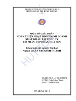 Luận văn:Một số giải pháp hoàn thiện hoạt động xuất khẩu tại công ty cổ phần tập đoàn Hoa Sen docx
