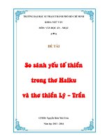 so sánh thơ thiên lý trần và thơ haiku nhật bản