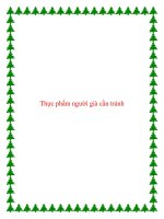 Thực phẩm người già cần tránh. potx