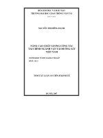 Nâng cao chất lượng công tác tài chính ngành vận tải đường sắt Việt Nam