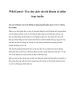 WikiCancel - Tra cứu cách xóa tài khoản cá nhân trực tuyến doc