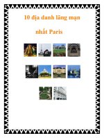10 địa danh lãng mạn nhất Paris ppt