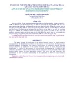 ỨNG DỤNG PHƯƠNG PHÁP PHÂN TÍCH THỨ BẬC VÀO BÀI TOÁN QUẢN LÝ TÀI NGUYÊN RỪNG doc