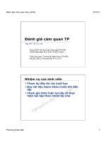 bài giảng cảm quan thực phẩm