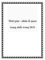Thời gian - nhân tố quan trọng nhất trong SEO pdf
