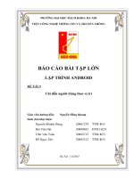 Báo cáo lập trình android chỉ dẫn người dùng theo vị trí