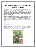 Bài thuốc trị hội chứng rối loạn chức năng trực tràng pptx