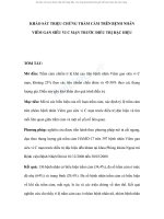 Khảo sát triệu chứng trầm cảm trên bệnh nhân viêm gan siêu vi c mạn trước