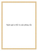 Ngôn ngữ cơ thể và cuộc phỏng vấn potx