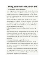 Đúng, sai bệnh sổ mũi ở trẻ em pdf